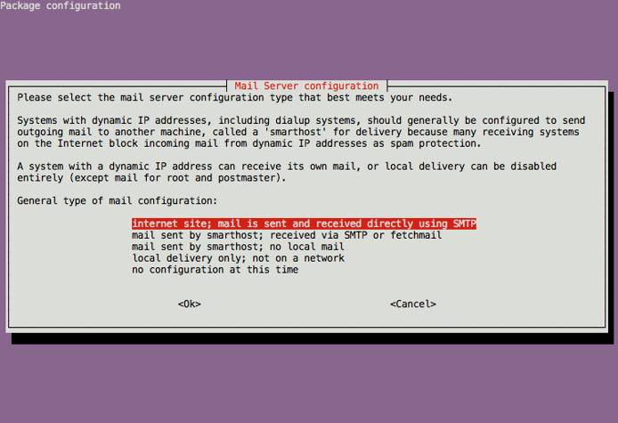 Exim4 mail delivery type configuration on Ubuntu 12.04 LTS (Precise).